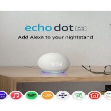 Echo Dot 4 Smart speaker with clock