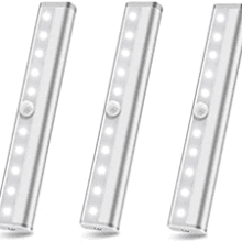 3 Pack LED Motion Sensor Lights Battery Operated