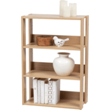 3 Tier Small Bookcase for Small Spaces