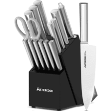 German Stainless Steel Knife Block Set