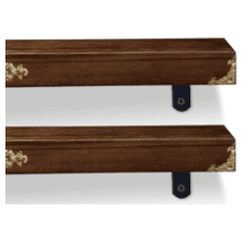 Set of 2 Rustic Wood Floating Shelves