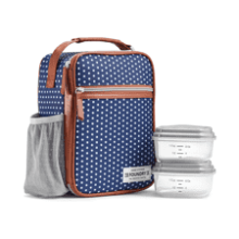 Thayer Insulated Lunch Bag with 2 Food Containers