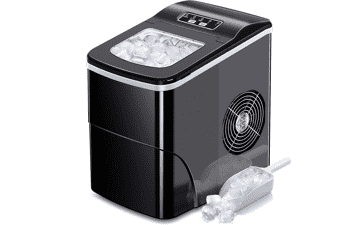 AGLUCKY Countertop Ice Maker Machine - Portable Ice Makers - Make 26 lbs of Ice in 24 hrs - Ice Cube Ready in 6-8 Mins - Includes Ice Scoop and Basket