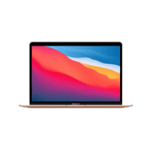 Apple MacBook Air M1 Chip 13” Retina Display 8GB RAM 256GB SSD Storage Backlit Keyboard FaceTime HD Camera Touch ID Gold