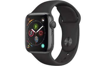 Apple Watch Series 4 GPS 40MM Space Gray Aluminum Case with Black Sport Band Renewed