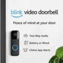 Blink Video Doorbell | 1080p HD Video, Motion Detection Alerts, Battery or Wired, Works with Alexa - Black