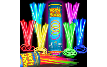 Bulk Glow Sticks - 100pk Glow in the Dark Party Supplies for Neon Parties, Kids, and Adults