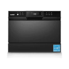 COMFEE’ Countertop Dishwasher, Energy Star Portable Dishwasher, 6 Place Settings & 8 Washing Programs, Speed, Baby-Care, ECO& Glass, Black