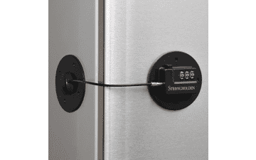 Child Proof Refrigerator Lock Combo - Keep Your Family Safe with Fridge Locks for Kids (Black & Round)