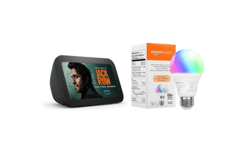 Echo Show 5 - Charcoal with Smart Color Bulb