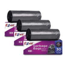 Ezee Garbage Bag - 19x21 inches (Pack of 3, 90 Pieces) - Small Size