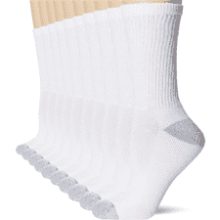 Hanes Women's Soft Moisture-Wicking Crew Socks - 10 and 14-Packs