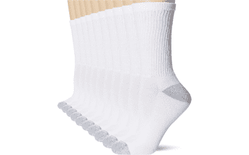 Hanes Women's Soft Moisture-Wicking Crew Socks - 10 and 14-Packs