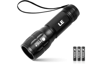 High Lumens LED Flashlight - Small, Zoomable, Waterproof, Adjustable Brightness - Outdoor, Emergency, Tactical & Camping