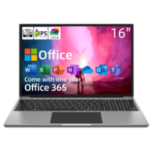 Jumper 16 Inch Laptop, Intel Celeron Quad Core, FHD IPS Screen, 4GB RAM 128GB Storage, Office 365 1-Year Subscription, 4 Stereo Speakers, Numeric Keypad