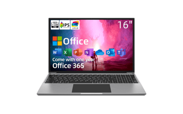 Jumper 16 Inch Laptop, Intel Celeron Quad Core, FHD IPS Screen, 4GB RAM 128GB Storage, Office 365 1-Year Subscription, 4 Stereo Speakers, Numeric Keypad