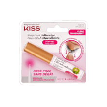 KISS Clear Strip Lash Adhesive With Aloe, Waterproof, Formaldehyde and Latex Free, Super Strong Hold Eyelash Glue, 0.17 Oz