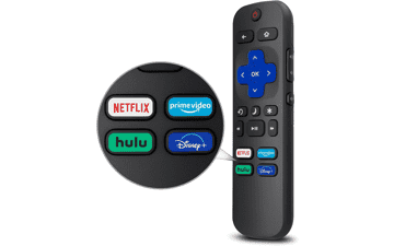 LOUTOC Replacement Remote Control for Roku TV - Compatible with TCL, Hisense, Onn, Sharp, Element, Westinghouse, Philips Roku Series Smart TVs (Not for Roku Stick and Box)