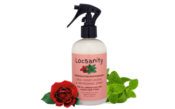 Locsanity Daily Moisturizing Refreshing Spray for Locs - Rose Water and Peppermint Hair Scalp Moisturizer (8oz)