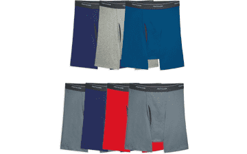 Men's Coolzone Boxer Briefs - Moisture Wicking & Breathable - Assorted Color Multipacks