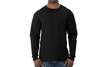 Men's Dri-Power Cotton Blend Long Sleeve Tees - Moisture Wicking, Odor Protection, UPF 30+