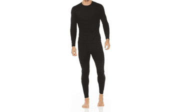 Men's Fleece Lined Base Layer Set - Thermajohn Long Johns Thermal Underwear for Cold Weather