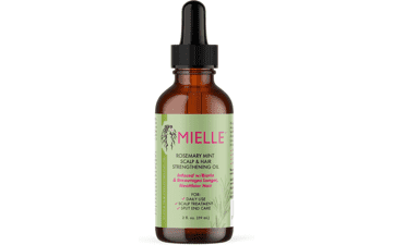 Mielle Organics Rosemary Mint Scalp & Hair Strengthening Oil with Biotin & Essential Oils - Nourishing Treatment for Split Ends and Dry Scalp - All Hair Types - 2 fl oz