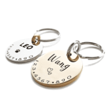 Personalized Cats Dogs ID Tags with Lovely Symbols for Collars - Custom Engraved Stainless Steel Charm