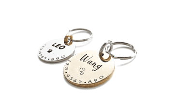 Personalized Cats Dogs ID Tags with Lovely Symbols for Collars - Custom Engraved Stainless Steel Charm