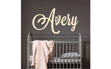 Personalized Wood Name Sign - Custom Nursery & Family Name Signs - Various Sizes & Fonts