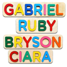 Personalized Wooden Name Puzzle for Kids - Toddlers - Baby Gifts - First Birthday Gift - Custom Name Puzzle - Wooden Puzzles - Baby & Toddler Toys