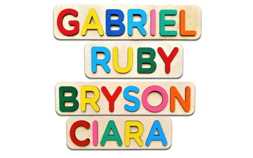 Personalized Wooden Name Puzzle for Kids - Toddlers - Baby Gifts - First Birthday Gift - Custom Name Puzzle - Wooden Puzzles - Baby & Toddler Toys