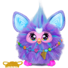 Purple Furby - 15 Fashion Accessories - Interactive Plush Toys for 6 Year Olds and Up - Voice Activated Animatronic