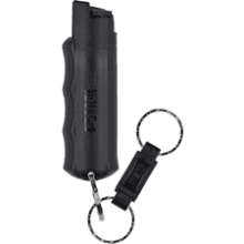 SABRE Pepper Spray Keychain - Quick Release, Finger Grip, Police Strength OC Spray, 25 Bursts