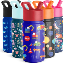 Simple Modern Kids Water Bottle with Straw Lid | Insulated Stainless Steel Tumbler for Toddlers | Summit Collection | 14oz, Under Construction