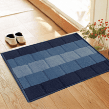 Status Floor Door Mat with Anti Slip Backing - Blue (15 x 22 inches)