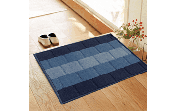 Status Floor Door Mat with Anti Slip Backing - Blue (15 x 22 inches)