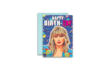 Taylor Swift Parody Birthday Card - Birth-TAY - 5x7 inches with Envelope