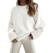 Women's Oversized Fuzzy Knit Chunky Warm Pullover Sweater