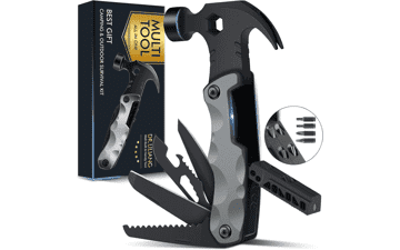 13 In 1 Survival Multi Tools Hammer - Camping Accessories for Men, Dad Gifts - Cool Gadgets for Adults, Boyfriend, Husband, Grandpa - Birthday, Valentines, Fathers