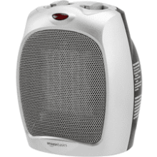 1500W Ceramic Personal Heater with Adjustable Thermostat - Silver