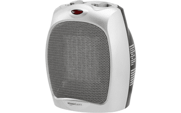 1500W Ceramic Personal Heater with Adjustable Thermostat - Silver