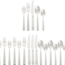 20-Piece Stainless Steel Bistro Flatware Set - Service for 4 - Silver