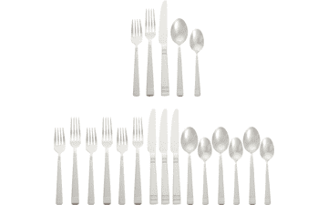 20-Piece Stainless Steel Bistro Flatware Set - Service for 4 - Silver