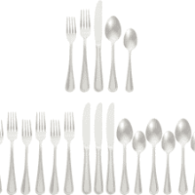 20-Piece Stainless Steel Crown Flatware Set - Service for 4 - Silver