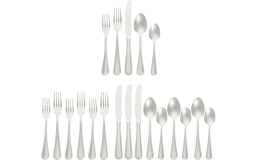 20-Piece Stainless Steel Crown Flatware Set - Service for 4 - Silver