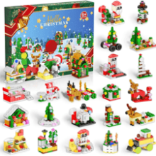 2023 Advent Calendar - Xmas Building Toys - 24 Days Christmas Countdown, Stocking Stuffers for Boys Girls 4-12 Years (plastic02)