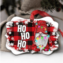 2023 Christmas Ornaments - Gnome Christmas Santa Ho Ho Ho Funny Aluminum Ornament