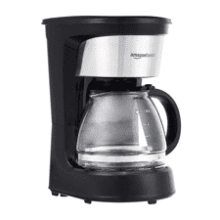 5 Cup Coffee Maker with Reusable Filter - Black and Stainless Steel