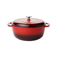 6-Quart Red Enameled Cast Iron Covered Round Dutch Oven by Amazon Basics